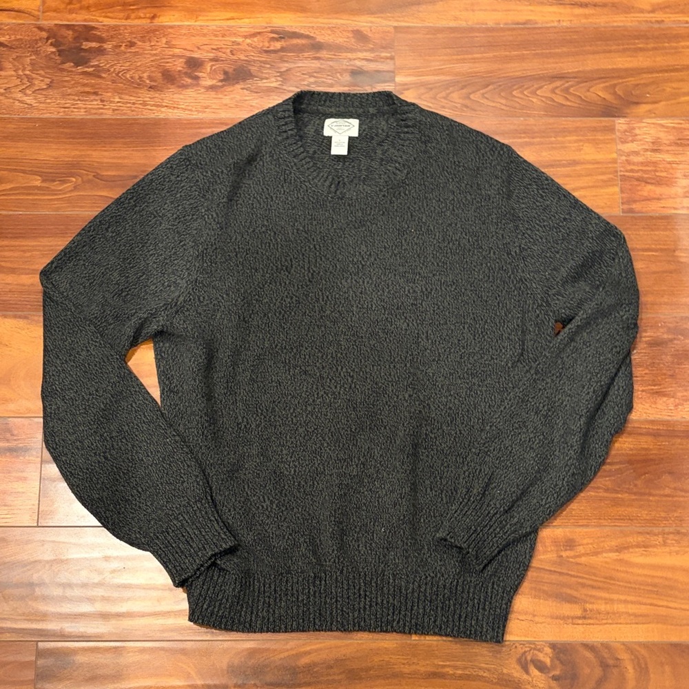 St. John's Bay Charcoal Green Crewneck Sweater Size Large